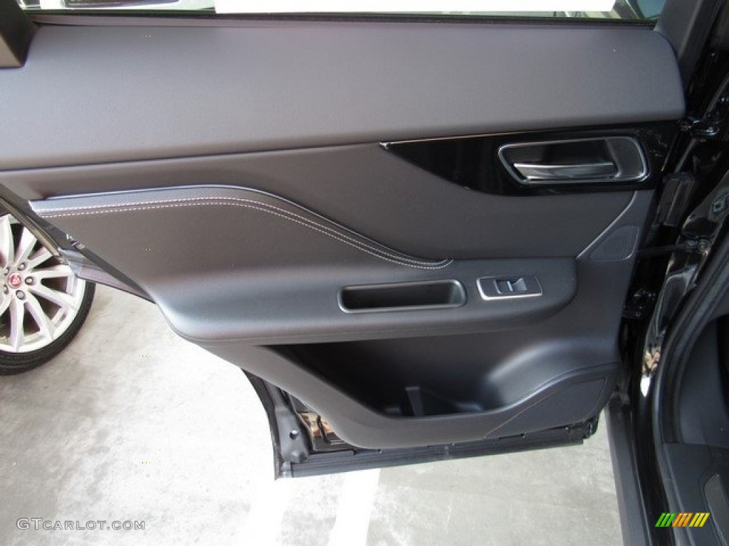 2019 Jaguar F-PACE S AWD Ebony Door Panel Photo #129078033
