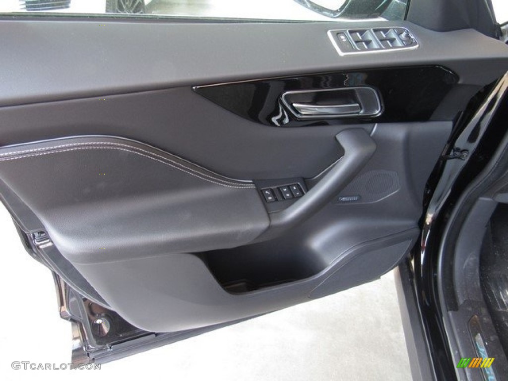 2019 Jaguar F-PACE S AWD Ebony Door Panel Photo #129078057