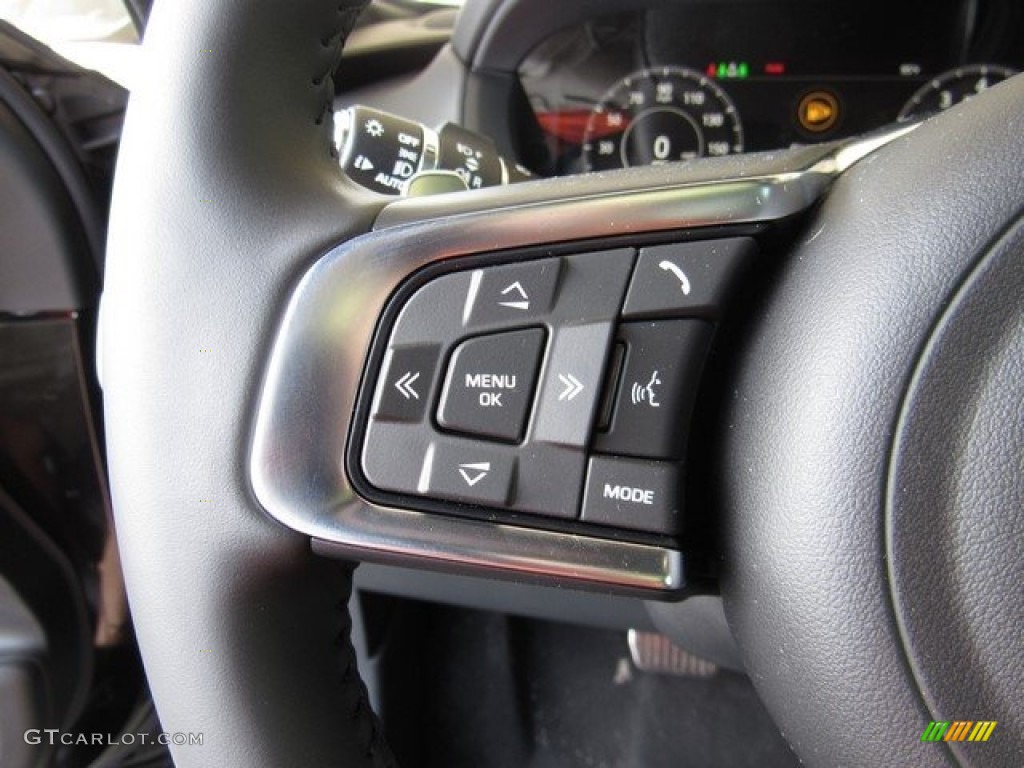 2019 Jaguar F-PACE S AWD Ebony Steering Wheel Photo #129078126