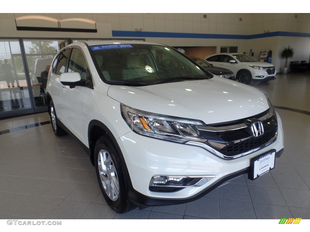 2015 CR-V EX AWD - White Diamond Pearl / Beige photo #6