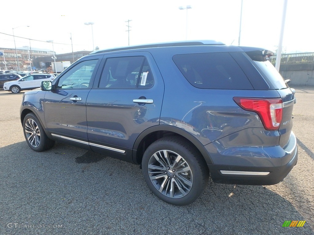 2018 Explorer Platinum 4WD - Blue Metallic / Ebony Black photo #4