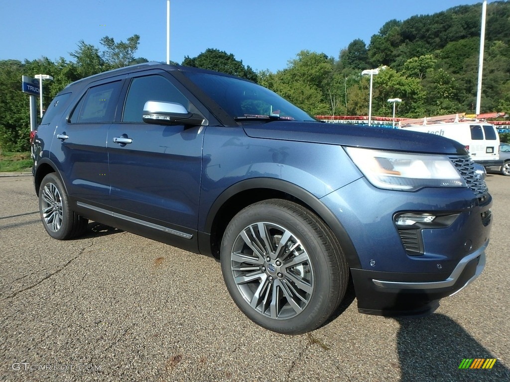 2018 Explorer Platinum 4WD - Blue Metallic / Ebony Black photo #8