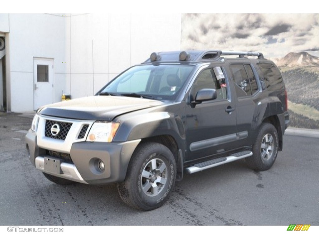 2011 Xterra Pro-4X 4x4 - Night Armor / Pro 4X Gray/Red photo #2