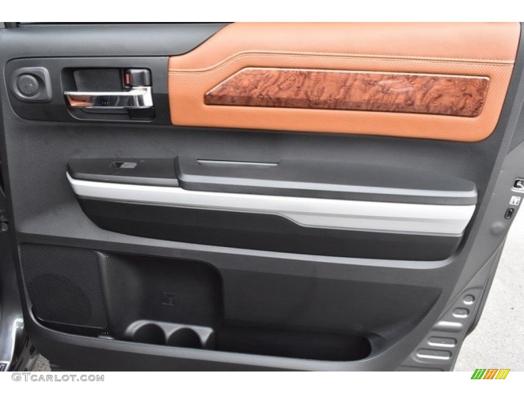 2019 Toyota Tundra 1794 Edition CrewMax 4x4 1794 Edition Premium Brown Door Panel Photo #129086970