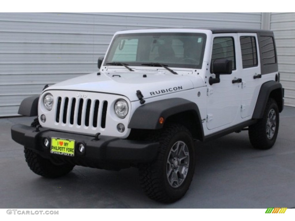 2017 Wrangler Unlimited Rubicon 4x4 - Bright White / Black photo #3