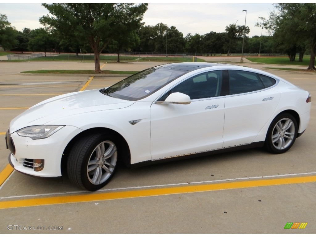 White 2013 Tesla Model S Standard Model S Model Exterior Photo #129089217