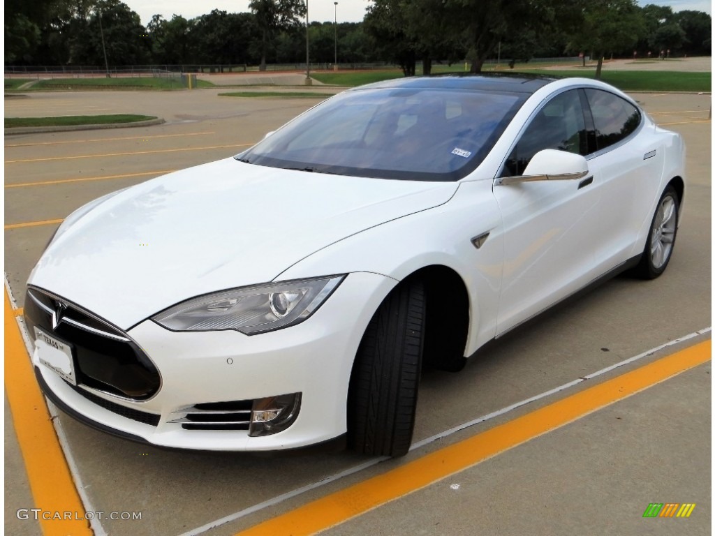 White 2013 Tesla Model S Standard Model S Model Exterior Photo #129089418