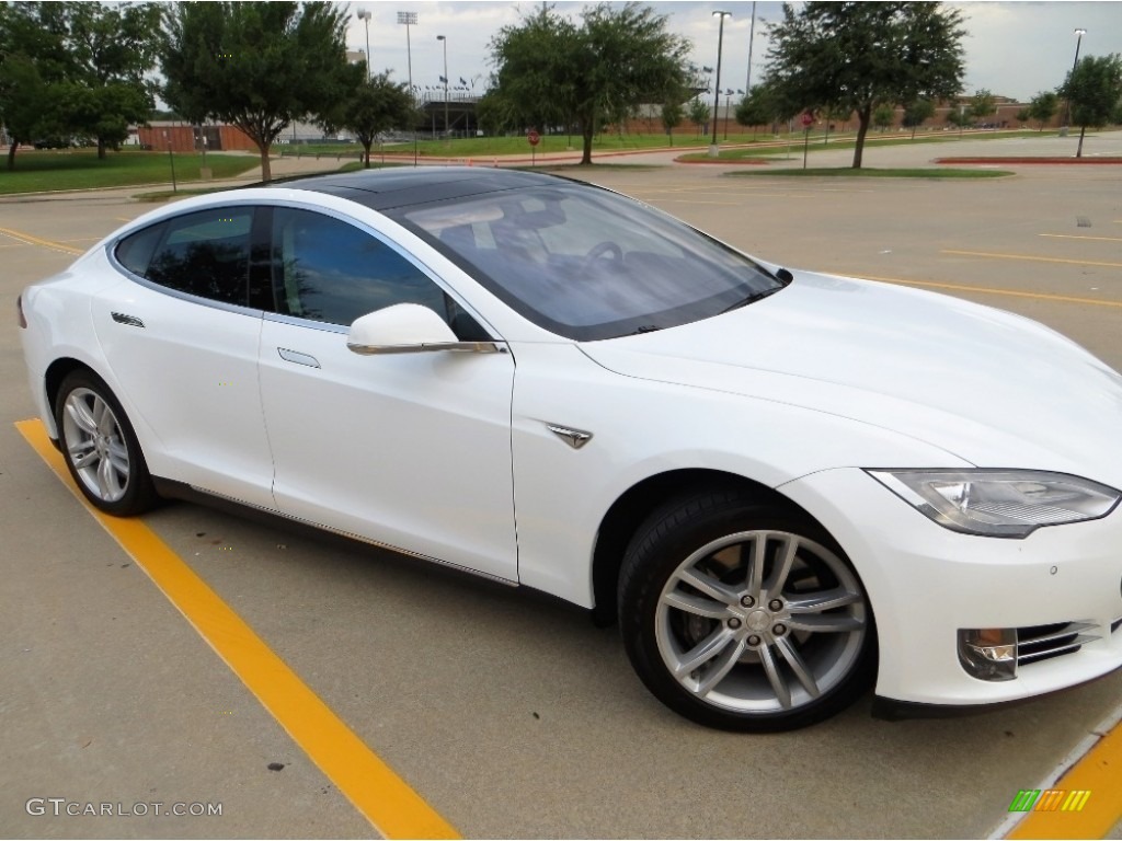 2013 Model S  - White / Black photo #12