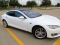 2013 White Tesla Model S   photo #12