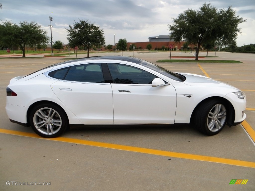 2013 Model S  - White / Black photo #13