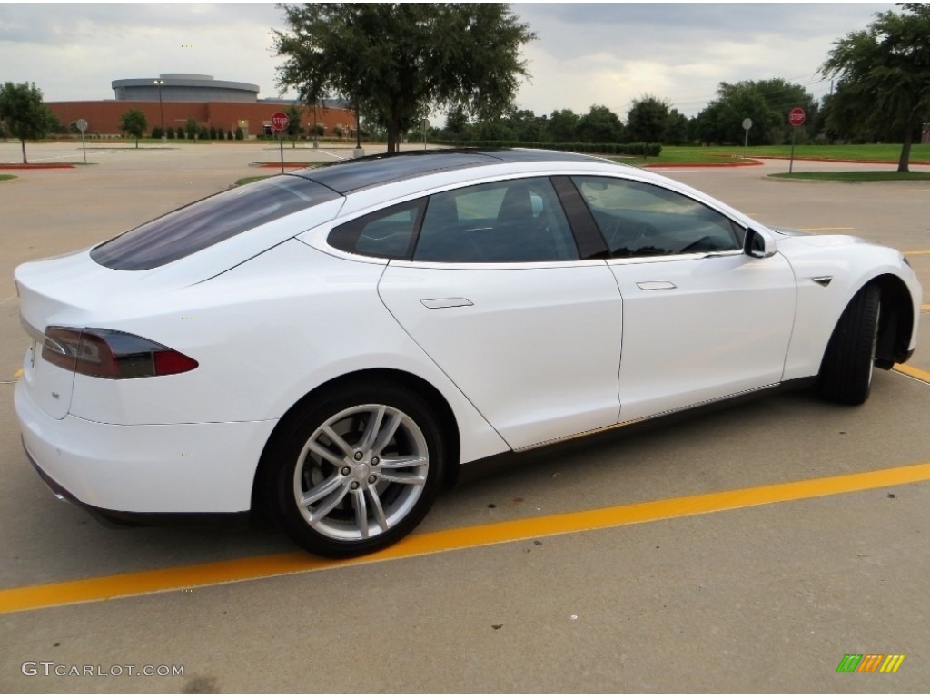 2013 Model S  - White / Black photo #14