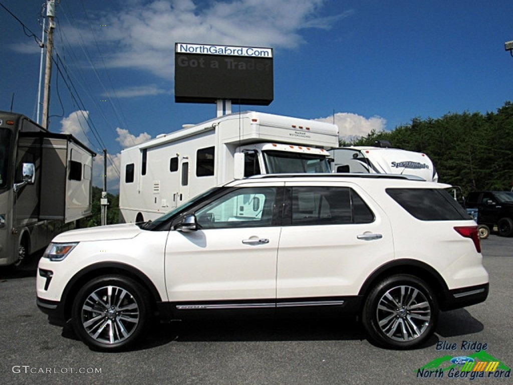 2018 Explorer Platinum 4WD - White Platinum / Medium Soft Ceramic photo #2