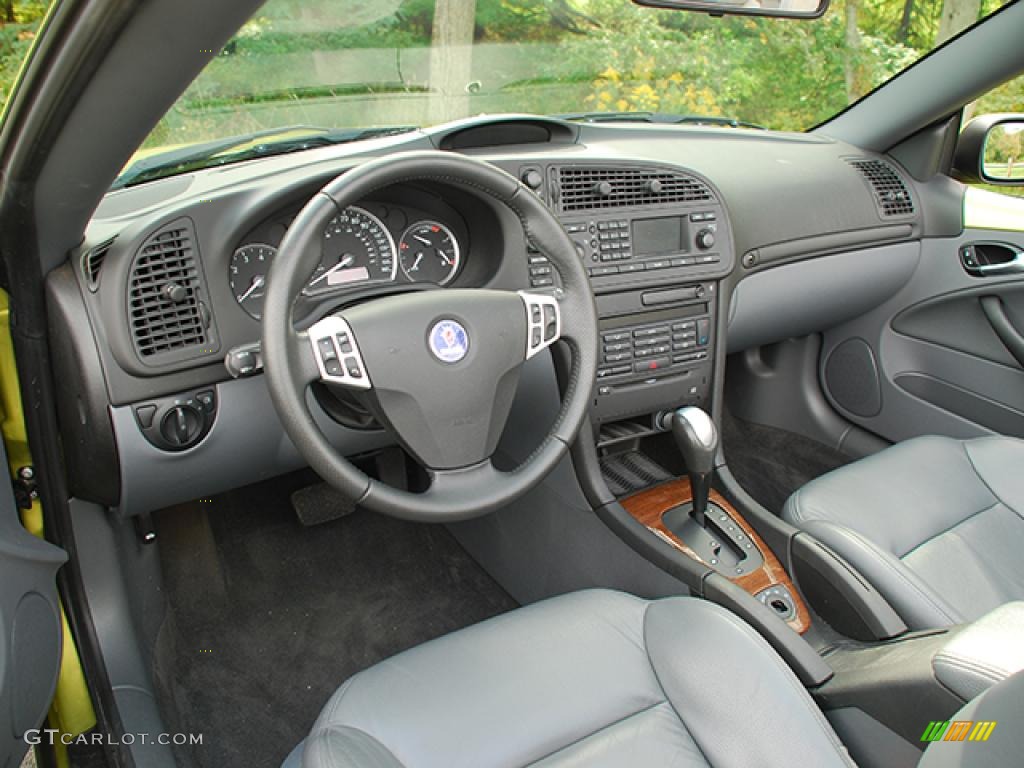 2006 9-3 2.0T Convertible - Lime Yellow / Slate Gray photo #4