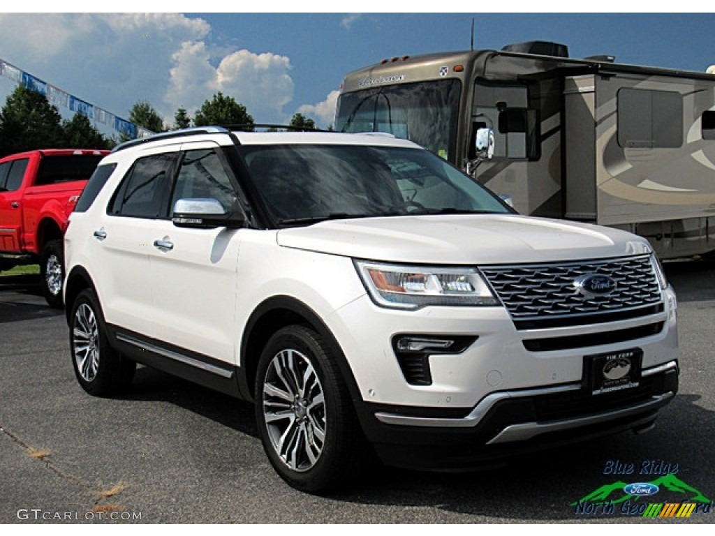 2018 Explorer Platinum 4WD - White Platinum / Medium Soft Ceramic photo #7