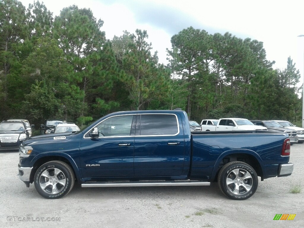 Patriot Blue Pearl 2019 Ram 1500 Laramie Crew Cab Exterior Photo #129093681