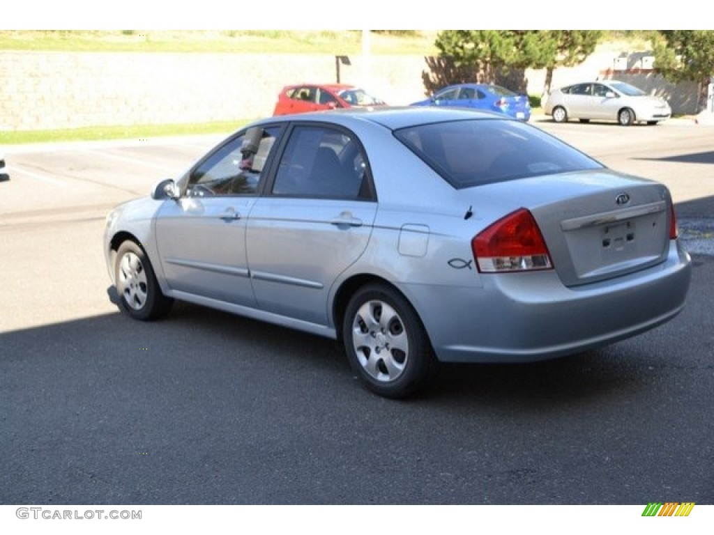 2008 Spectra EX Sedan - Ice Blue / Gray photo #4