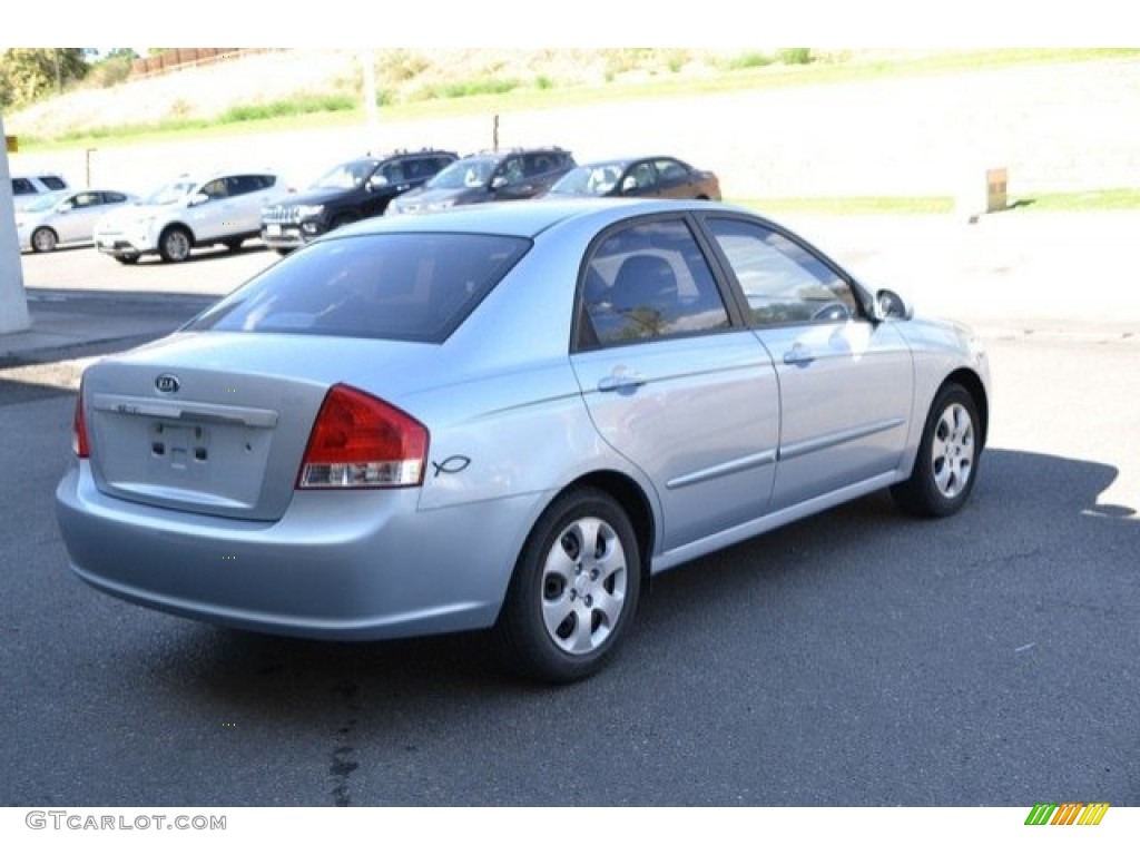 2008 Spectra EX Sedan - Ice Blue / Gray photo #6