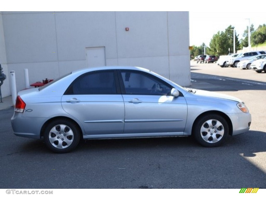 2008 Spectra EX Sedan - Ice Blue / Gray photo #7