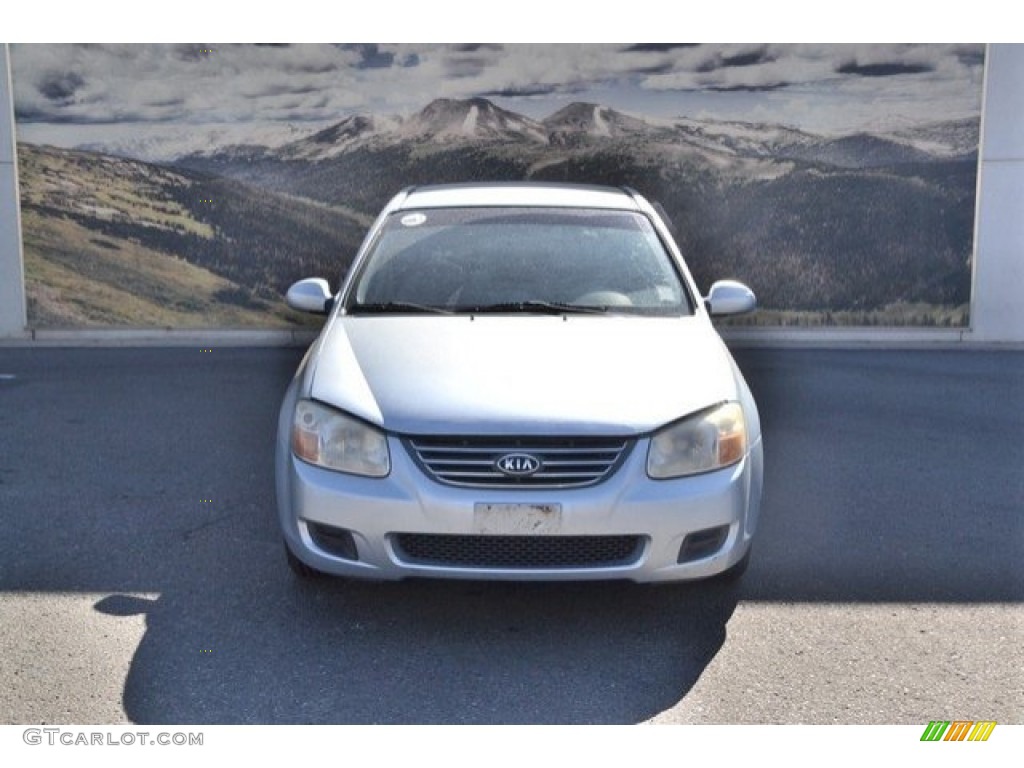 2008 Spectra EX Sedan - Ice Blue / Gray photo #8