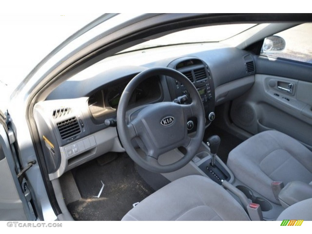 2008 Spectra EX Sedan - Ice Blue / Gray photo #10