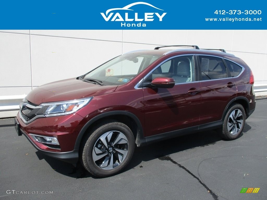 2015 CR-V Touring - Basque Red Pearl II / Gray photo #1