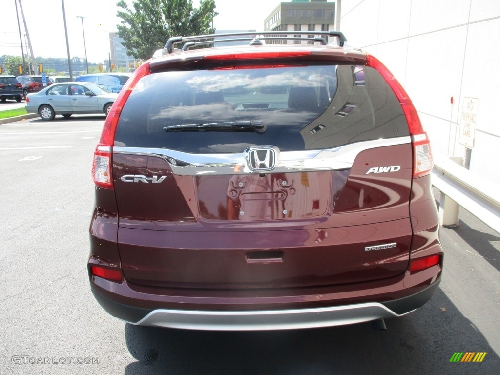 2015 CR-V Touring - Basque Red Pearl II / Gray photo #4