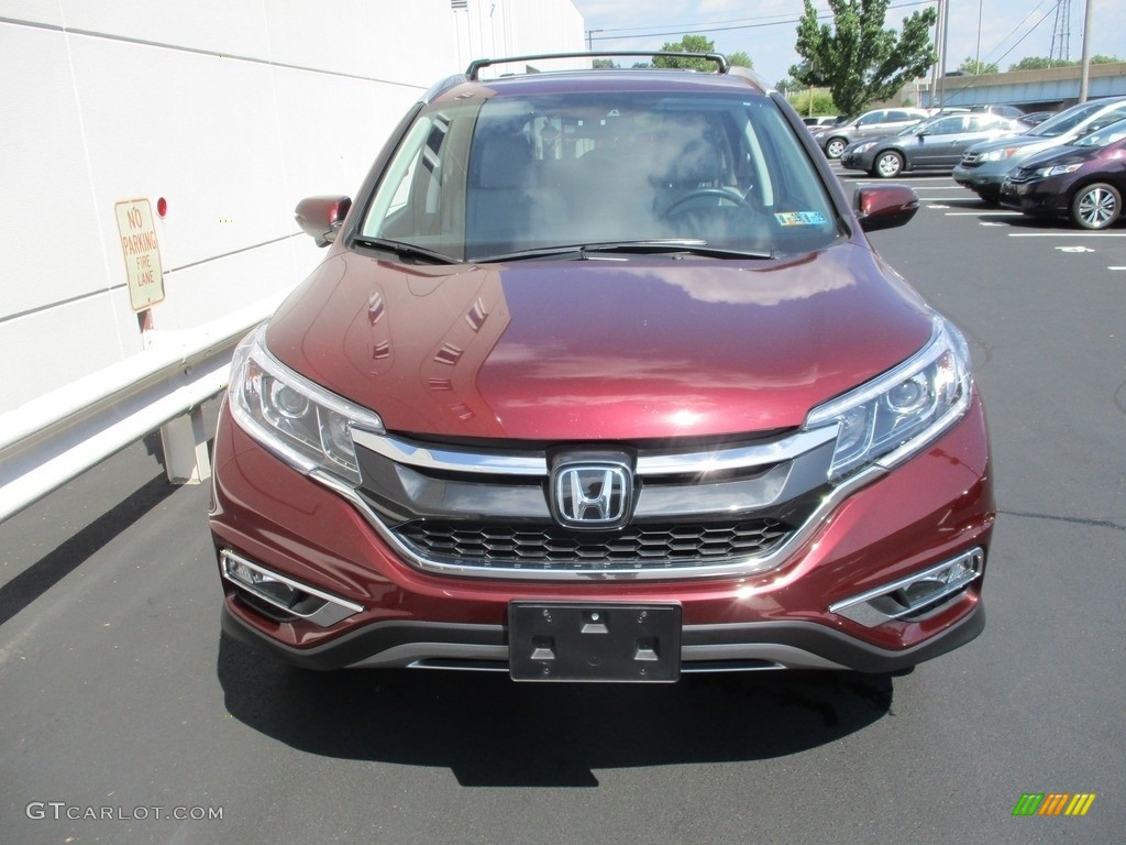 2015 CR-V Touring - Basque Red Pearl II / Gray photo #8