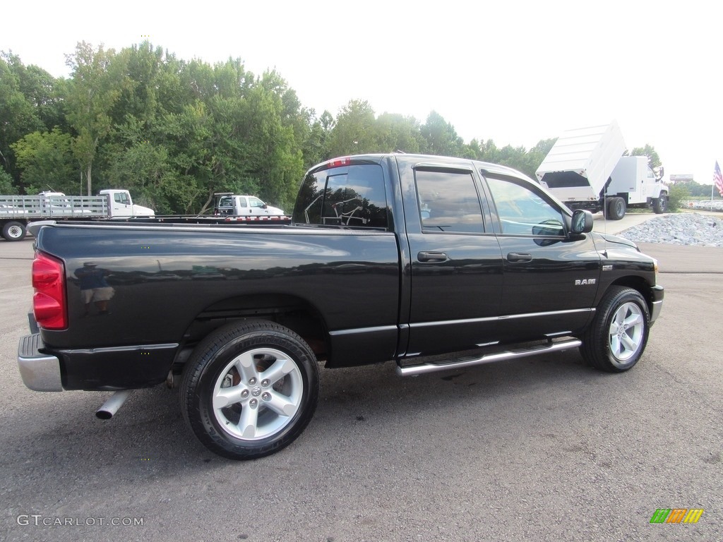 2008 Ram 1500 SLT Quad Cab - Brilliant Black Crystal Pearl / Medium Slate Gray photo #8