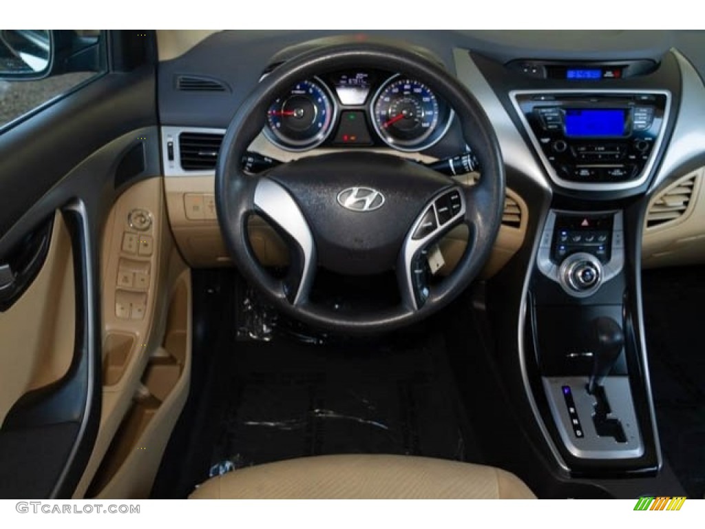 2013 Elantra GLS - Black / Beige photo #5