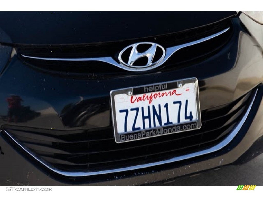 2013 Elantra GLS - Black / Beige photo #8