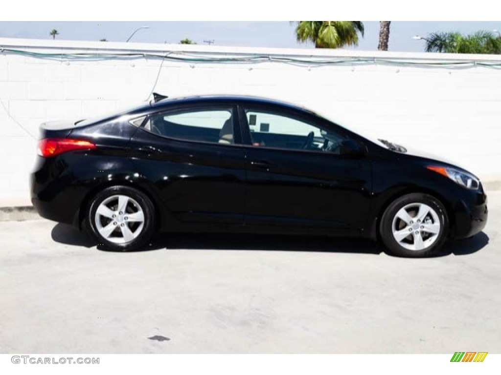 2013 Elantra GLS - Black / Beige photo #9