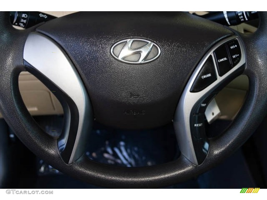 2013 Elantra GLS - Black / Beige photo #14