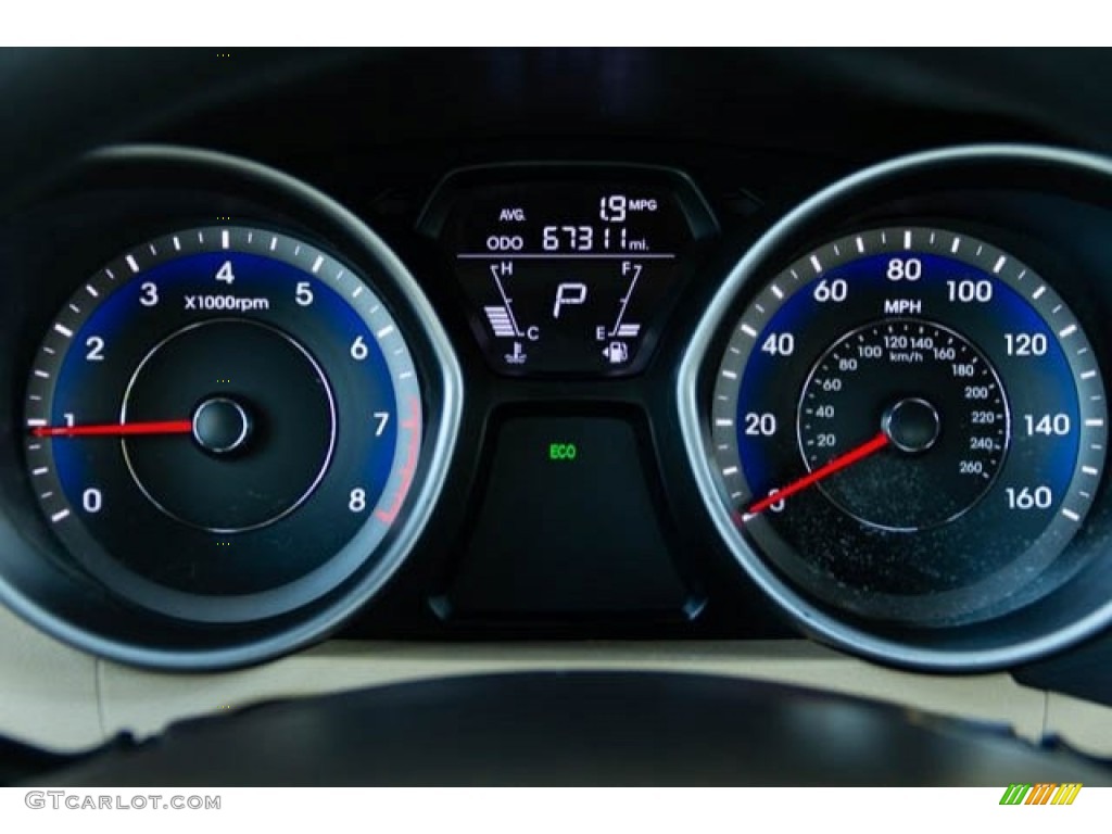 2013 Elantra GLS - Black / Beige photo #23