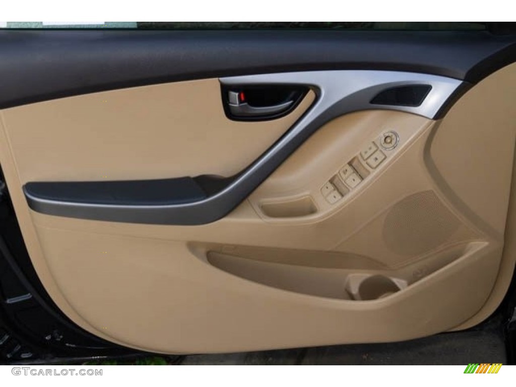 2013 Elantra GLS - Black / Beige photo #24