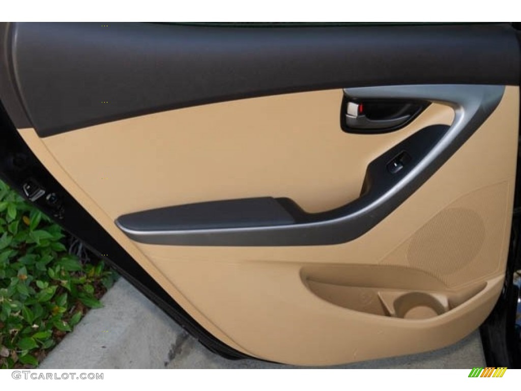 2013 Elantra GLS - Black / Beige photo #25
