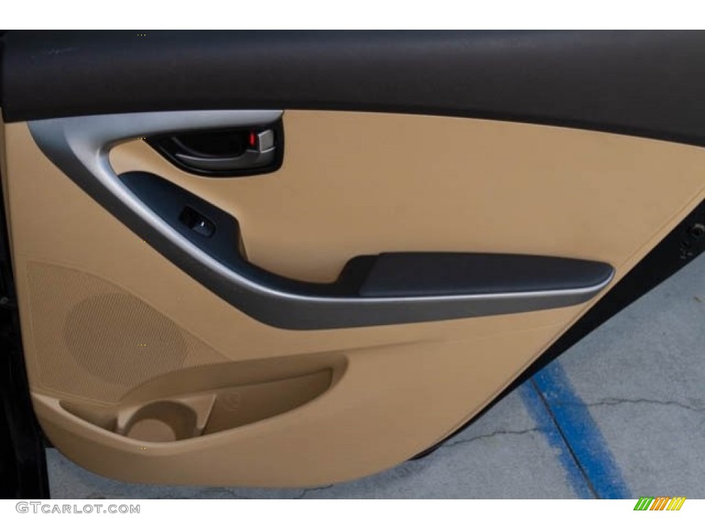 2013 Elantra GLS - Black / Beige photo #26