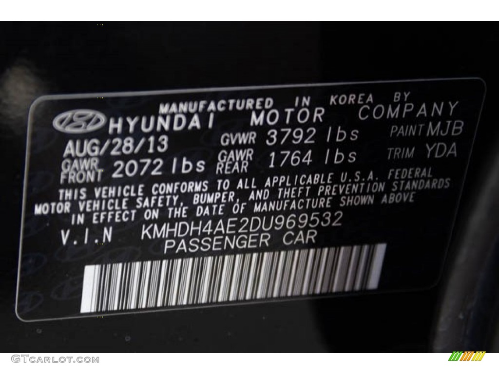2013 Elantra GLS - Black / Beige photo #33