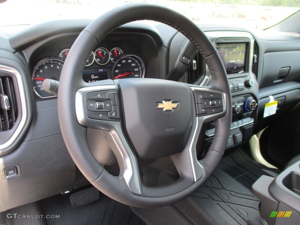2019 Chevrolet Silverado 1500 LT Crew Cab 4WD Jet Black Steering Wheel Photo #129103872