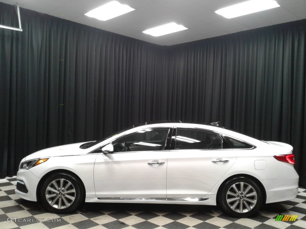 2016 Sonata Limited - Quartz White Pearl / Gray photo #1