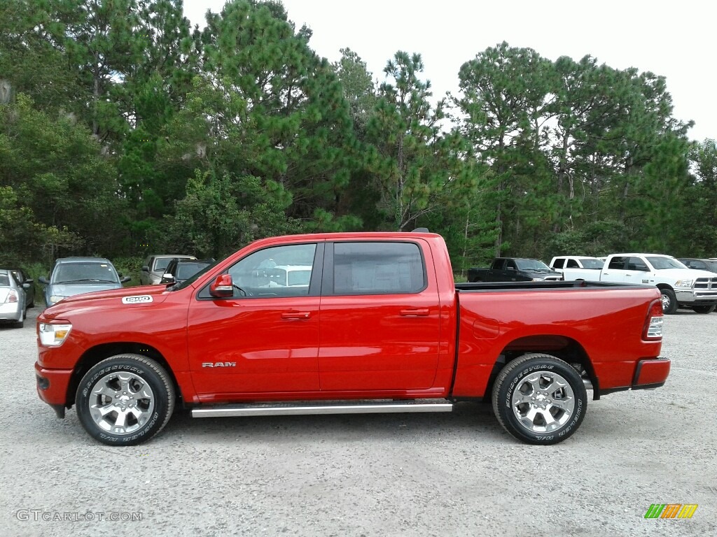 2019 1500 Big Horn Crew Cab - Flame Red / Black/Diesel Gray photo #2