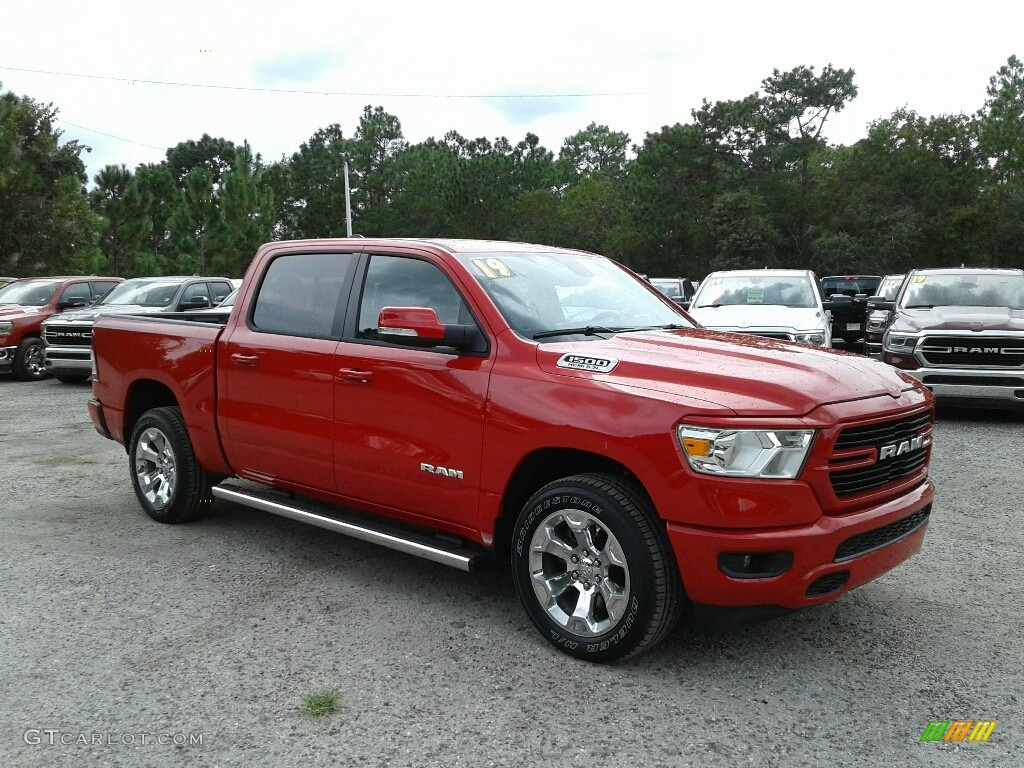 2019 1500 Big Horn Crew Cab - Flame Red / Black/Diesel Gray photo #7