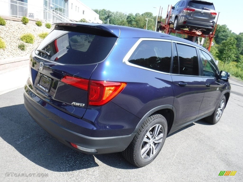 2016 Pilot EX-L AWD - Obsidian Blue Pearl / Gray photo #10