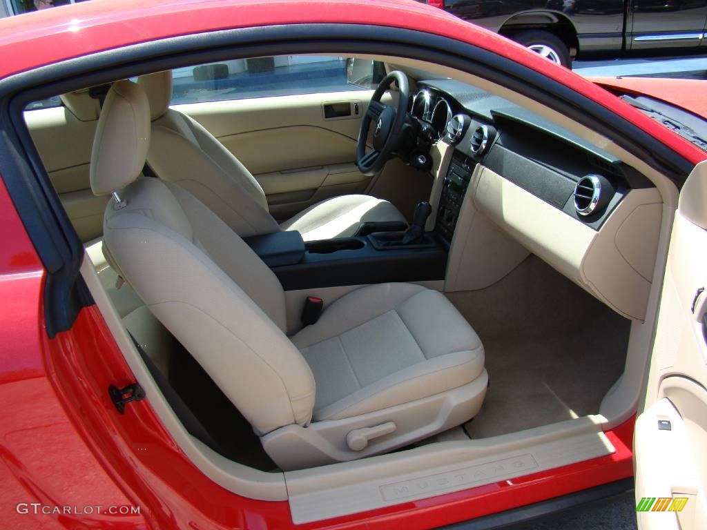 2007 Mustang V6 Deluxe Coupe - Torch Red / Medium Parchment photo #9