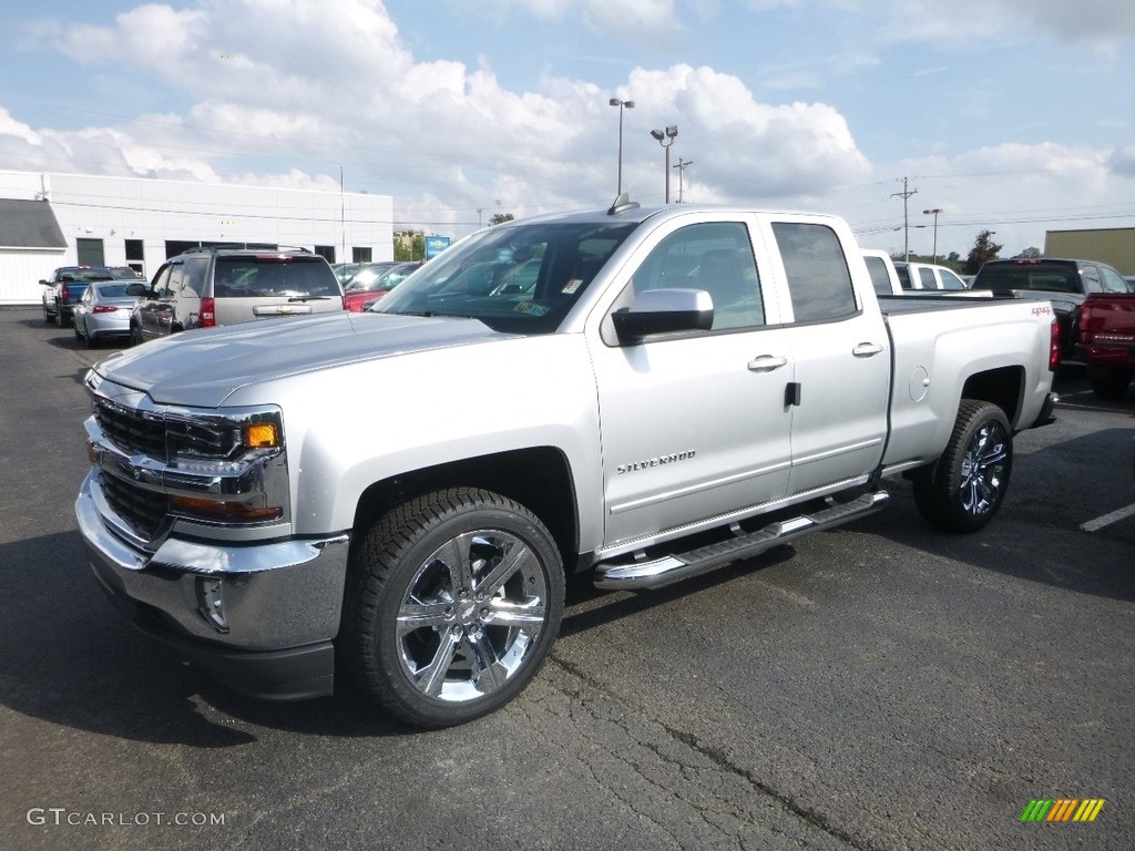 2019 Silverado LD LT Double Cab 4x4 - Silver Ice Metallic / Jet Black photo #1