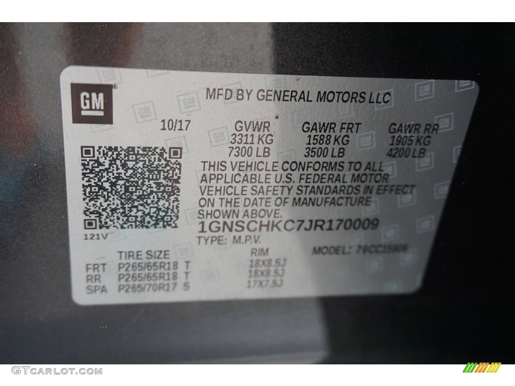 2018 Suburban LT - Tungsten Metallic / Jet Black/­Dark Ash photo #20