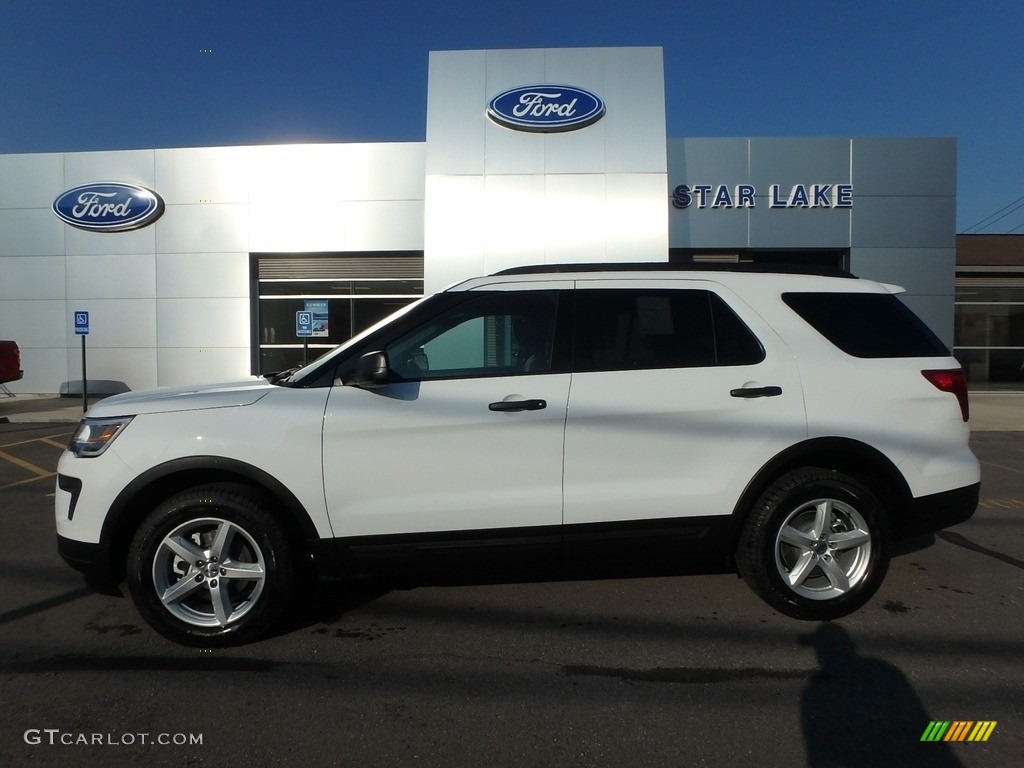 2018 Explorer 4WD - Oxford White / Medium Stone photo #1