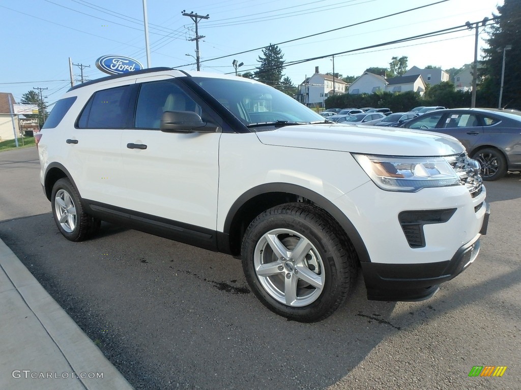 2018 Explorer 4WD - Oxford White / Medium Stone photo #3