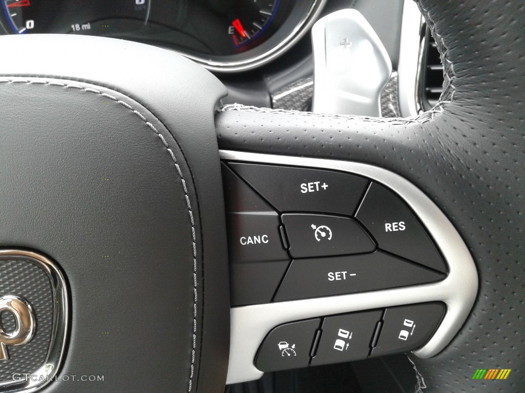 2018 Jeep Grand Cherokee Trackhawk 4x4 Black Steering Wheel Photo #129124061