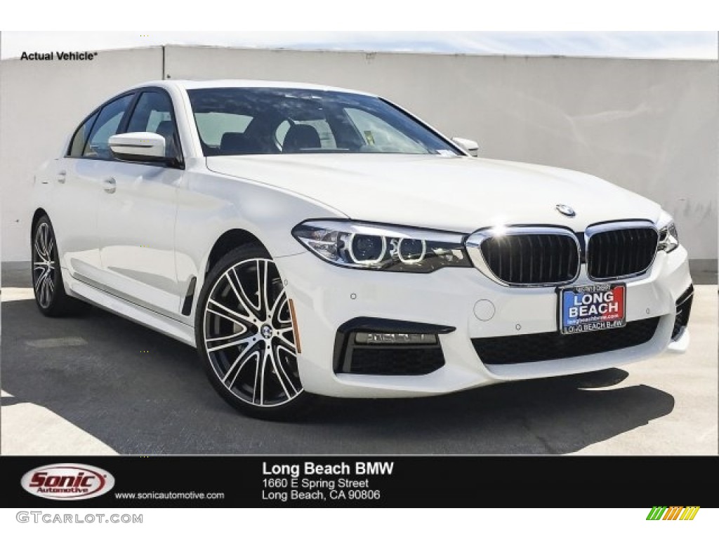 2019 5 Series 540i Sedan - Alpine White / Black photo #1