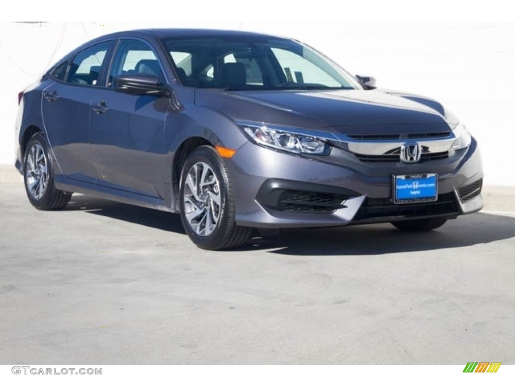 2018 Civic EX Sedan - Modern Steel Metallic / Gray photo #1